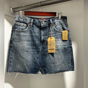 Lucky Brand Distressed Blue Mini Skirt